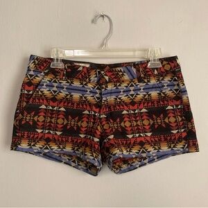 VOLCOM Boho Tribal Embroider Low Rise Waist Festival Shorts 7/28
